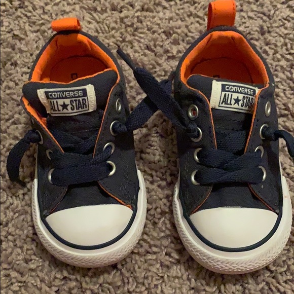 orange baby converse